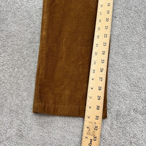 Betabrand Corduroy Straight Leg Pants Mens 36x32 Brown Rabbit Bunny Lined Casual - Picture 11 of 16